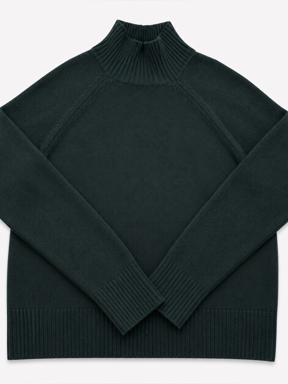 Banana Republic Dark Green Turtleneck Knit Sweater